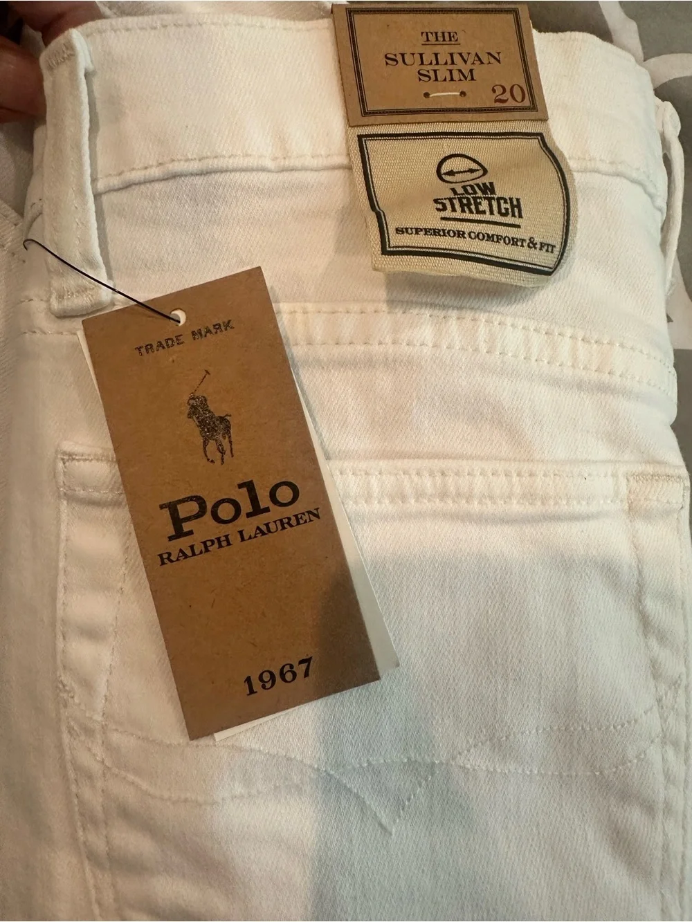 Ralph Lauren White Sullivan Slim Shorts
